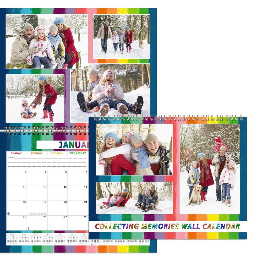 2027 Scrapbook Wall Calendar Spiral-bound - 12 Months Desktop #015